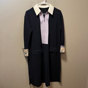 Marie‎ Saint Pierre Yellowstone Dress In Midnight Navy Blue Size 0 Small